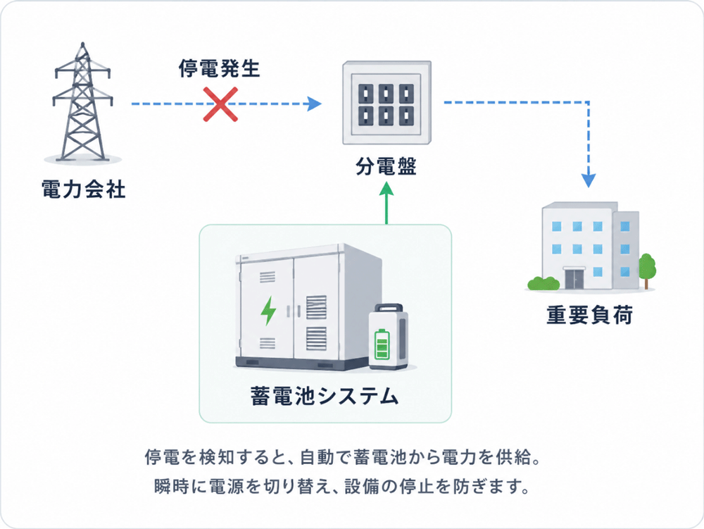 導電時の電力供給フロー(自動切り替え)